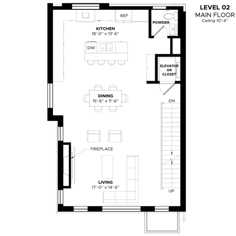 the floor plan of a bedroom apartment